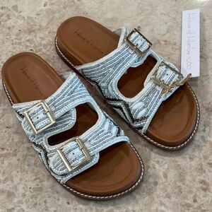 House of Harlow 1960 Beaded Sandals